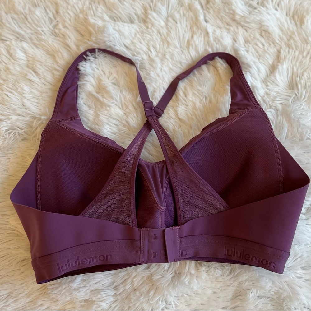 LULULEMON- Up For It  Sports Bra"'Vintage Plum" (purple) Size 34C - Picture 6 of 10